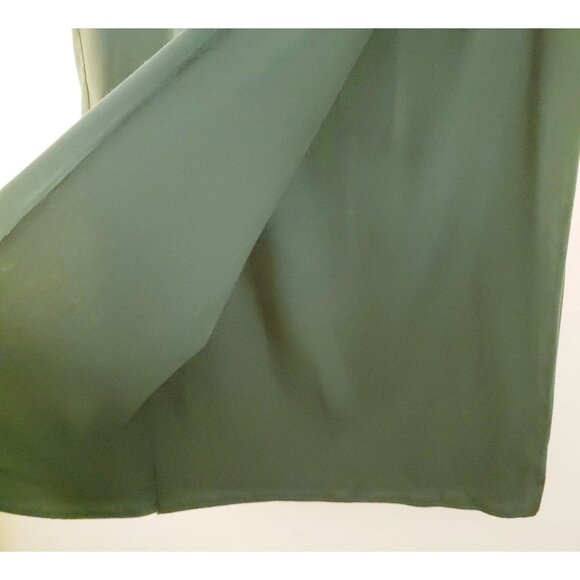 Vintage Danielle B Dark Green Faux Wrap Pencil Midi Skirt Sz 22 EUC - Picture 4 of 12